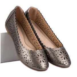 Balerine ajurate VINCEZA gri 1 Balerine ajurate VINCEZA gri 1