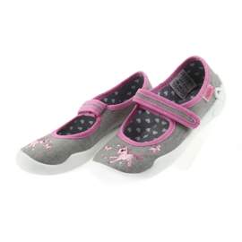 Pantofi Befado pantofi pentru copii 114X325 Branț Soft-B gri roz 4