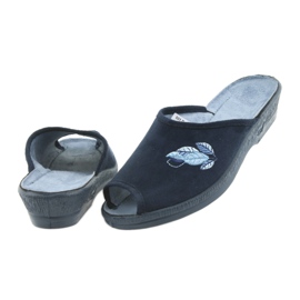 Papuci Befado pantofi de damă pu 581D194 papuci albastru marin 4