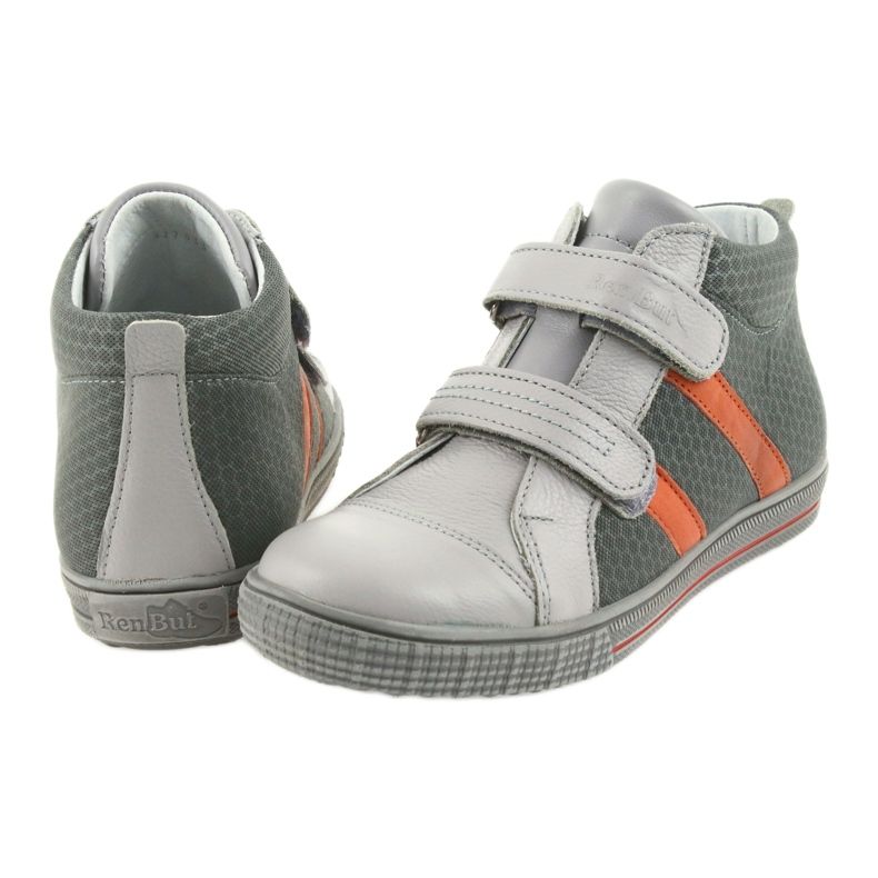 Ren But Rhine Shoes Boys cu Velcro 4275 Popiel/Orange gri 5 Ren But Rhine Shoes Boys cu Velcro 4275 Popiel/Orange gri 5