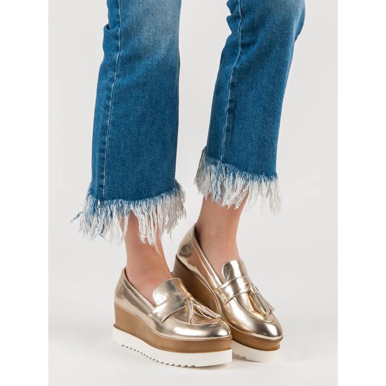 Corina Mocasini cu toc auriu de aur 1 Corina Mocasini cu toc auriu de aur 1