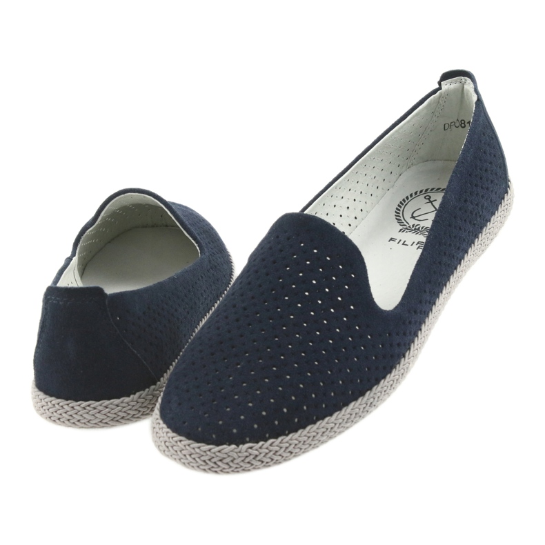 Filippo Espadrile balerini de damă Lordsy F 081 albastru marin 4