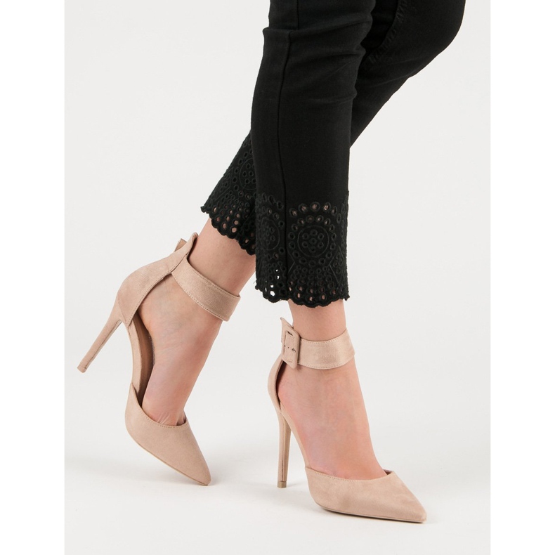 Tocuri din piele intoarsa bej 2