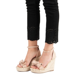 STEPHAN Sandale Espadrile Cu Arc maro 2