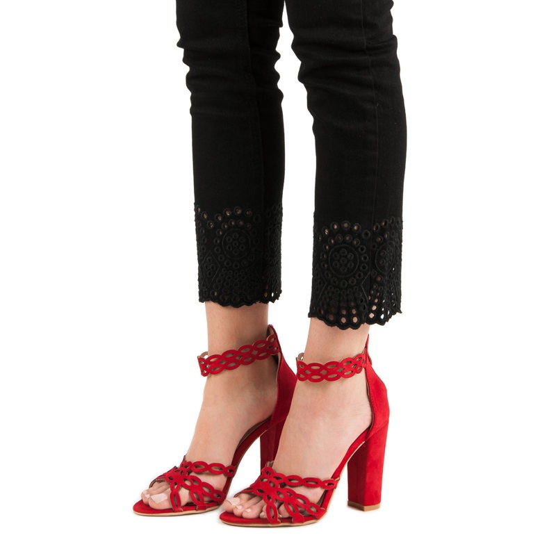 Laura Mode Sandale Roșii Pe O Bară roșu 1 Laura Mode Sandale Roșii Pe O Bară roșu 1