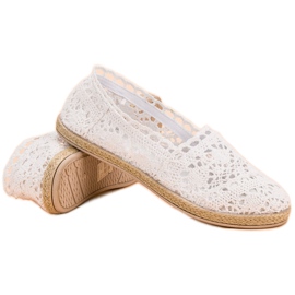 Sweet Shoes Espadrile din dantelă albă 1 Sweet Shoes Espadrile din dantelă albă 1