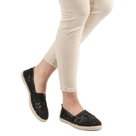 Sweet Shoes Espadrile negre dantelate negru 1 Sweet Shoes Espadrile negre dantelate negru 1