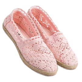 Sweet Shoes Espadrile din dantelă roz 1 Sweet Shoes Espadrile din dantelă roz 1