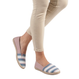 Sweet Shoes Sliponi cu dungi multicolor roz 2