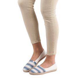 Sweet Shoes Sliponi cu dungi alb albastru multicolor 2