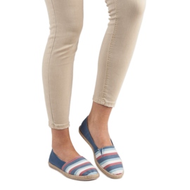 Sweet Shoes Sliponi cu dungi albastru 1