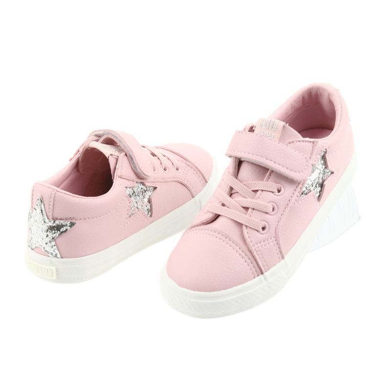 Adidași Big Star Velcro stea 374104 roz gri 4