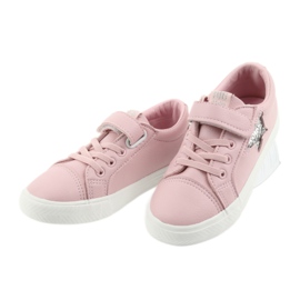 Adidași Big Star Velcro stea 374104 roz gri 3