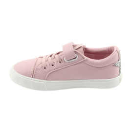 Adidași Big Star Velcro stea 374104 roz gri 2