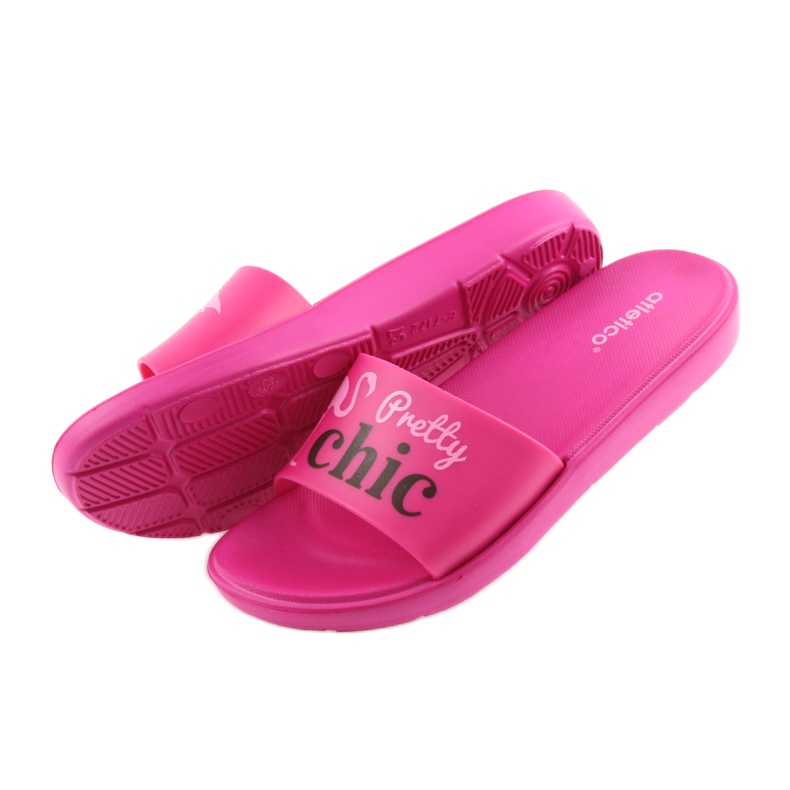 Papuci de damă Flamingos Atletico negru roz 5