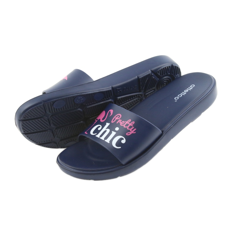 Papuci de damă Flamingos Atletico alb roz albastru marin 5