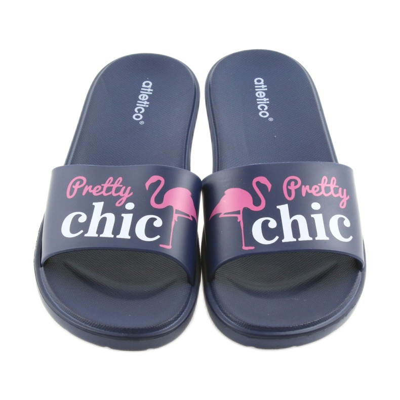 Papuci de damă Flamingos Atletico alb roz albastru marin 3