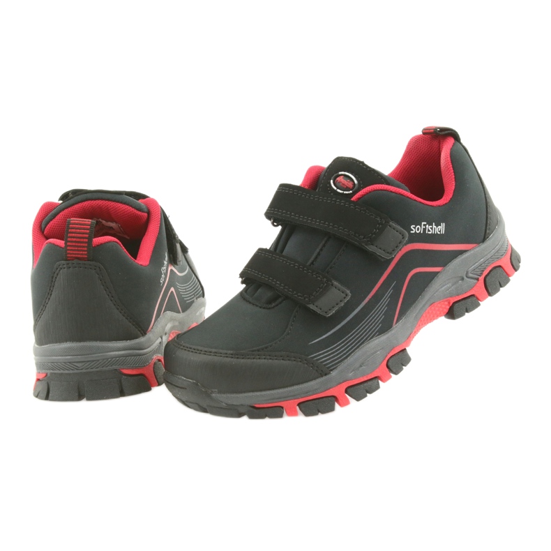 Pantofi sport copii pentru copii ADI American Club WT09 / 19 negru roșu 4 Pantofi sport copii pentru copii ADI American Club WT09 / 19 negru roșu 4