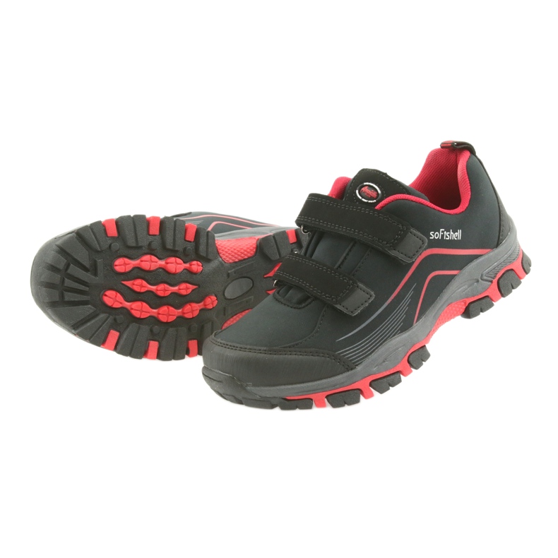 Pantofi sport copii pentru copii ADI American Club WT09 / 19 negru roșu 3 Pantofi sport copii pentru copii ADI American Club WT09 / 19 negru roșu 3