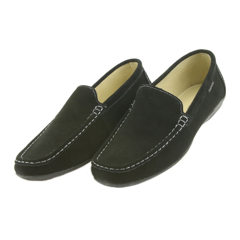 Mocasini pantofi din piele pentru bărbați American Club 01/2019 negru 3 Mocasini pantofi din piele pentru bărbați American Club 01/2019 negru 3