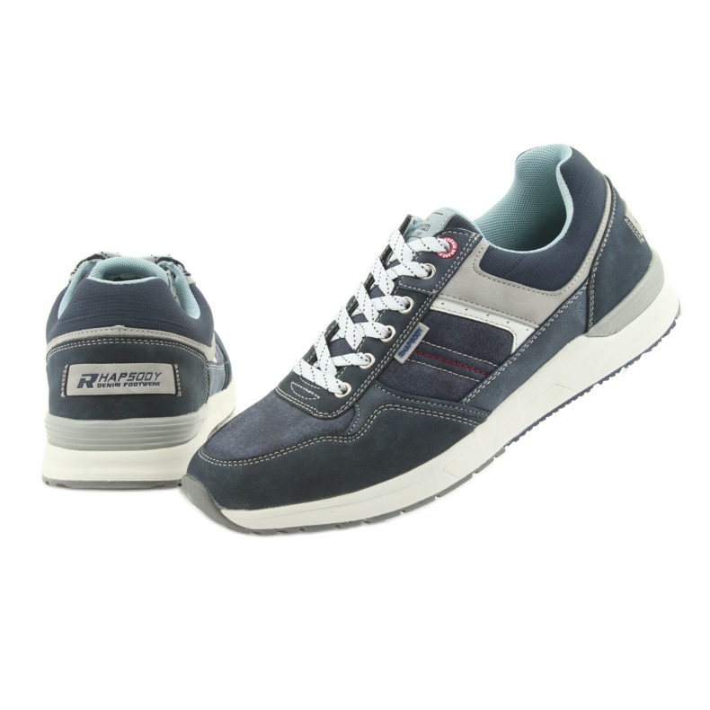 American Club Pantofi sport din denim pentru bărbați ADI American RH17 gri albastru marin 5 American Club Pantofi sport din denim pentru bărbați ADI American RH17 gri albastru marin 5