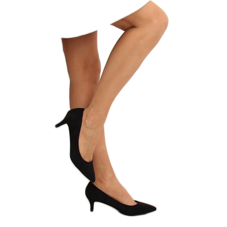 Pompă cu toc mic negru 123-2 Negru 1