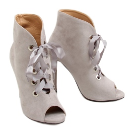 Cizme gri cu degete deschise 680-32 Gri 1