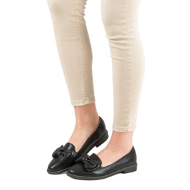 Forever Folie Balerină neagră cu arc negru 2