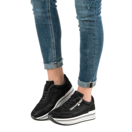 Pantofi sport la modă negru 2 Pantofi sport la modă negru 2