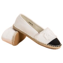 McKey Espadrile la modă alb 1