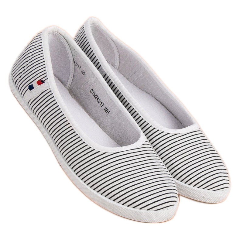 McKey Balerină textilă cu dungi alb negru 1