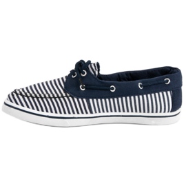 McKey Mocasini bleumarin la modă alb albastru 4