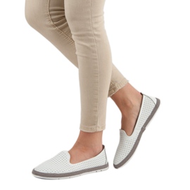 Filippo Lordii ajurati din piele alb 2