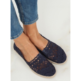 Espadrile din dantelă albastru marin JX1020 Navy 1