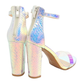 Sandale benzină argintiu culoare BD344 Argintiu gri multicolor 1