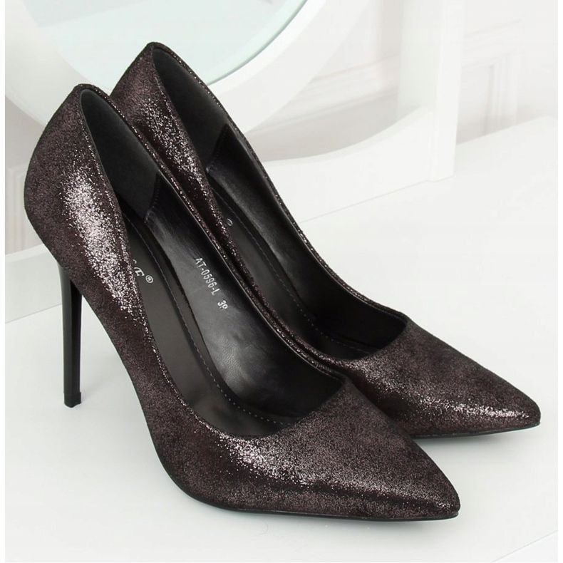 Tocuri înalte pentru femei din grafit AT-0596-L Spear negru multicolor 1