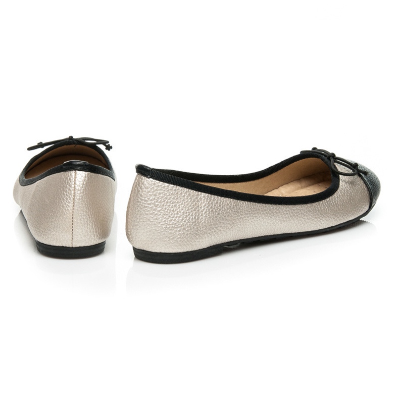 Bestelle Balerine în două culori galben 2