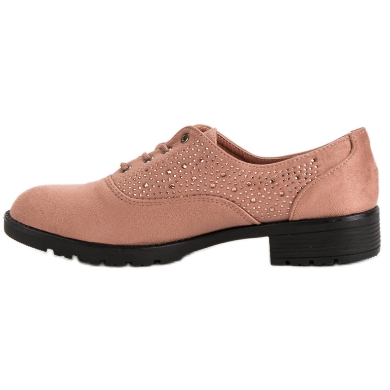 Brogues din piele de căprioară roz 2 Brogues din piele de căprioară roz 2