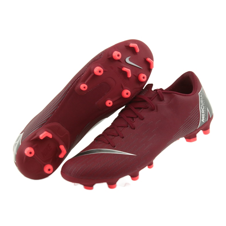 Pantofi de fotbal Nike Mercurial Vapor 12 Academy FG M AH7375-606 claret roșu 6