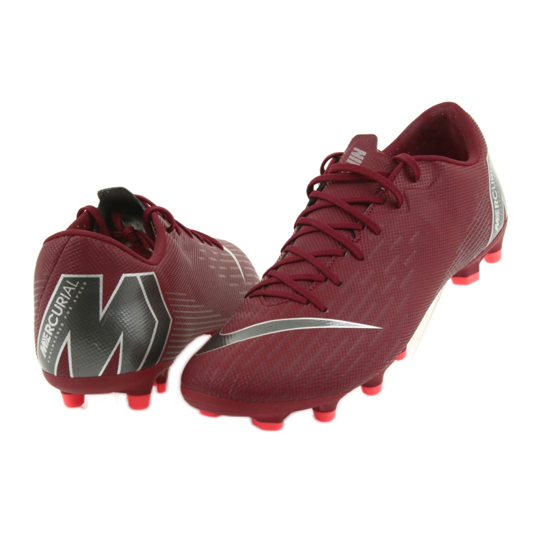 Pantofi de fotbal Nike Mercurial Vapor 12 Academy FG M AH7375-606 claret roșu 5