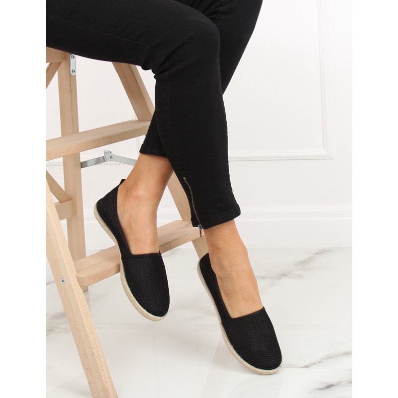Espadrile cu plasă neagră JX1029 Negru 2 Espadrile cu plasă neagră JX1029 Negru 2