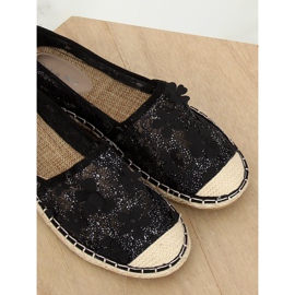 Espadrile din dantelă neagră MB188-225 Negru 2 Espadrile din dantelă neagră MB188-225 Negru 2