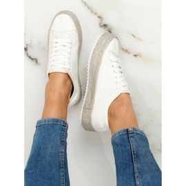 Adidași albi espadrile R-365 Alb 4
