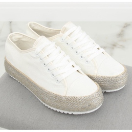 Adidași albi espadrile R-365 Alb 1