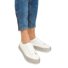 Adidași albi espadrile R-365 Alb 2