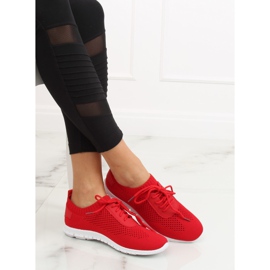 Pantofi sport șosete roșii K-379 Roșu 4