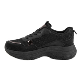 Adidași negri pe platformă negru 1