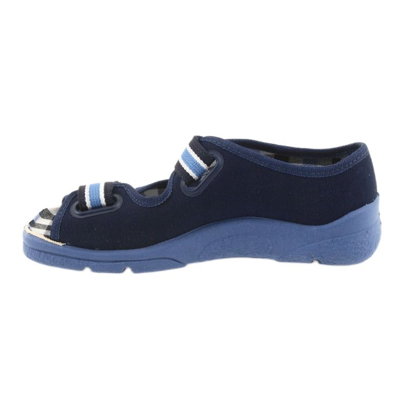 Sandale pantofi copii Befado 969x101 bleumarin velcro alb albastru albastru marin 2