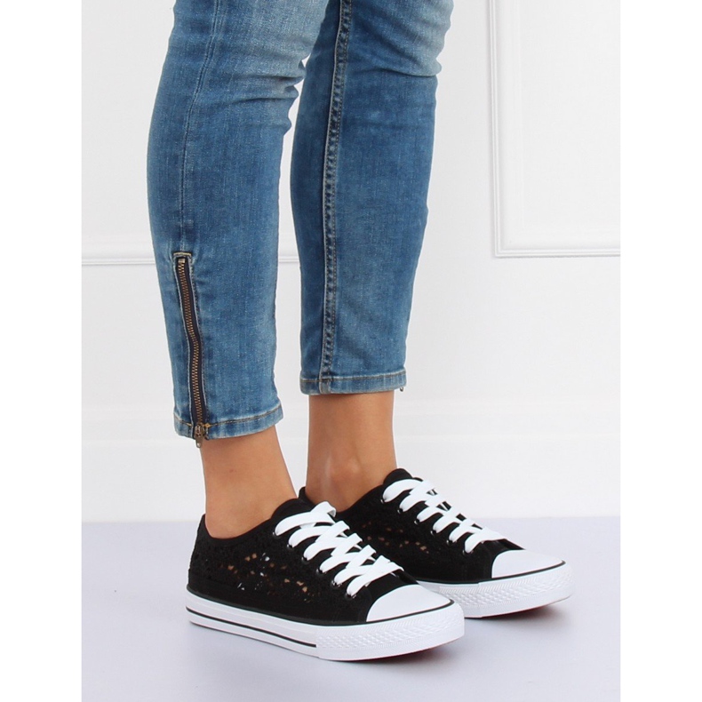 Adidași negri din dantelă NB282P Negru 1