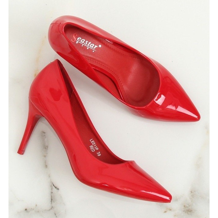 Tocuri înalte pentru femei roșii LE011P Roșu 2 Tocuri înalte pentru femei roșii LE011P Roșu 2